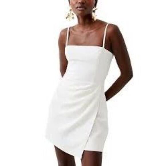 NWT French Connection White Whisper Back-Cutout Dress. Size 14 - Picture 6 of 14